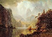Albert Bierstadt In_the_Mountains painting